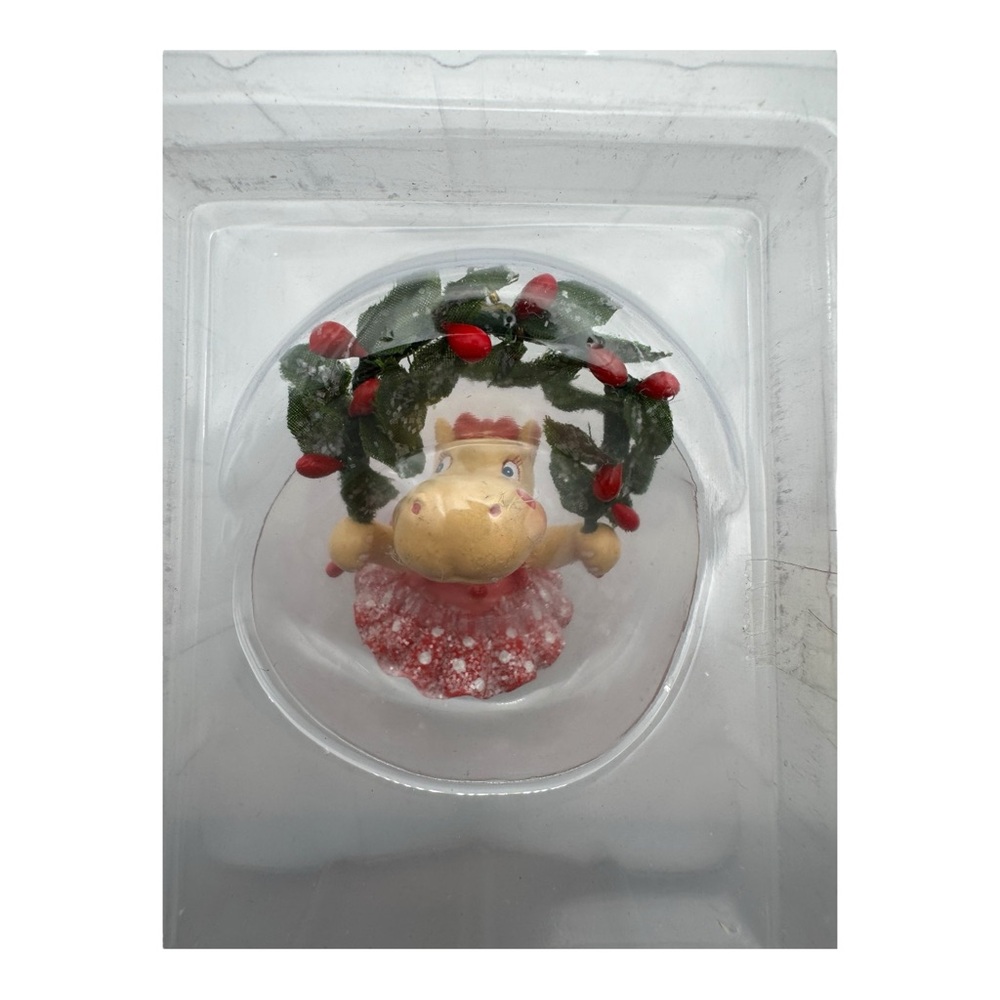 Carlton Cards “Holly Hippo” Christmas Ornament – New‎ Open Box